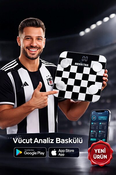 ozbience Bandrollü Dijital Vücut Analiz Baskülü, Beşiktaş, 180 Kg Kapasite