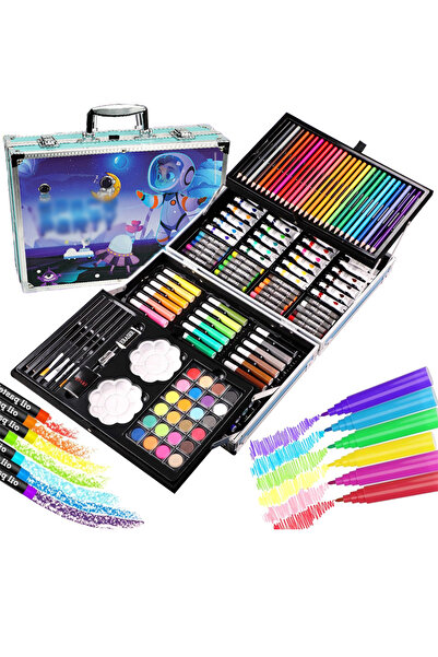 Leon Lifestyle طقم أدوات رسم 145 قطعة متعدد الألوان من للأطفال والهواة