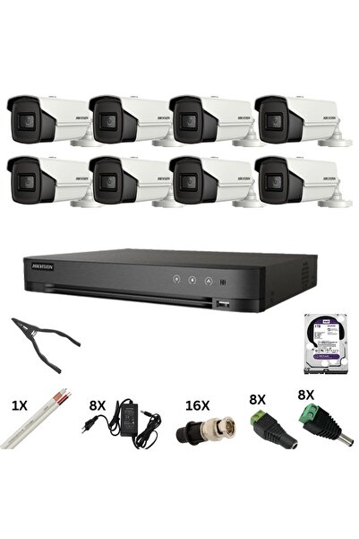 Hikvision Surveillance Kit with 8 Cameras, 8 Megapixels, Infrared 60m