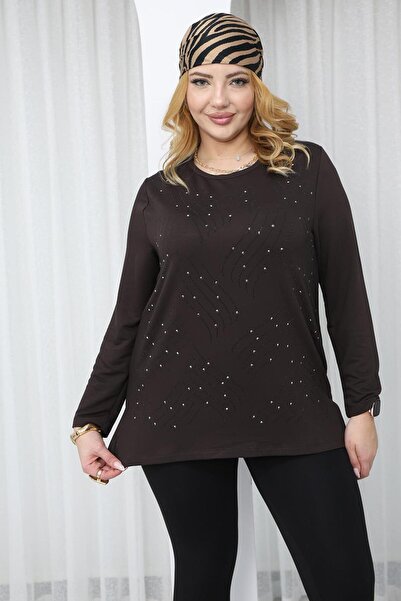 Siyezen Plus Size Stone Sparkle Blouse