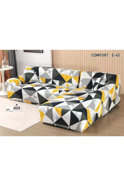 ANATOLIATEKSTILE Elastic Corner Sofa Cover M+L, L(180*230)+M(145*200) with el...