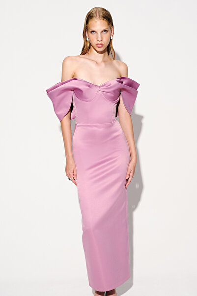 Urban Muse Alba Maxi Saten Elbise