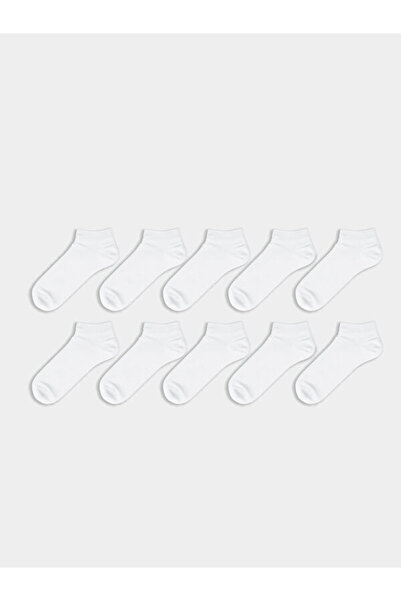 LC Waikiki Rmz Gi̇yi̇m Farkiyla Men's Booties Socks 10-Pack