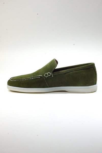 Yeşildaş Men's 100% Genuine Leather Orthopedic Sole Model Laceless Shoes