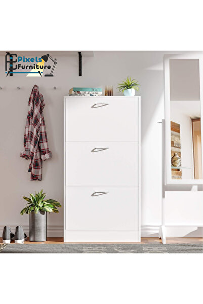 PixelsFurniture Pixel Furniture Flip-Top Shoe Cabinet with Space-Saving Desig...