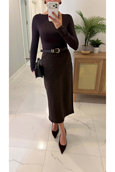 BİRCANÇİL Fusta cu dungi maro MD Swera