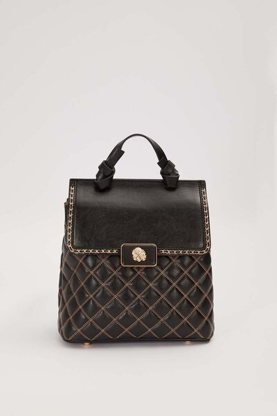 Levidor Kahve Kapitone Model Sırt Çantası