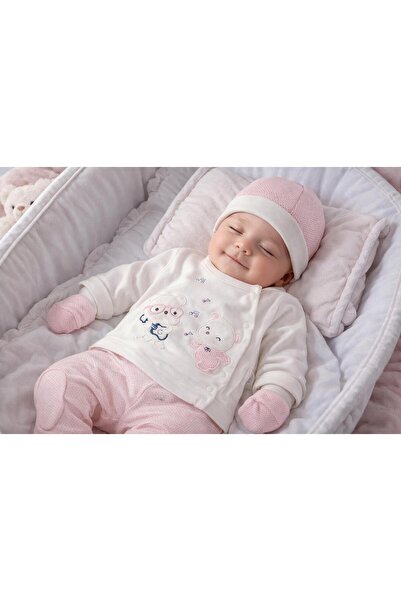 BYS BABY FASHION 5-Piece Cute Musician Patterned Newborn Baby Girl Hospital D...