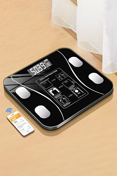 ozbience Dijital Cam Baskül, Hassas Kilo ve Yağ Ölçüm, Akıllı Elektronik Terazi