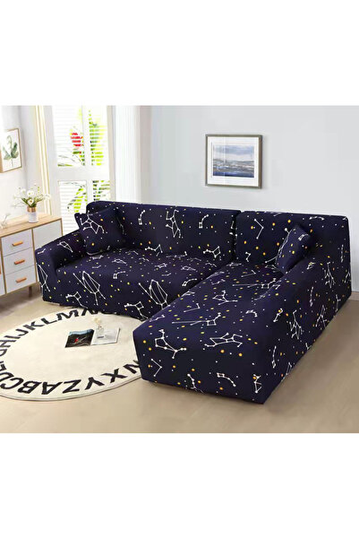 ANATOLIATEKSTILE Husă Canapea Colțar Elastică M+L, L(180*230)+M(145*200) cu e...