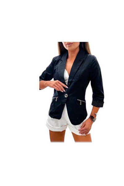 River Flower S023 jacket, black color, size 40