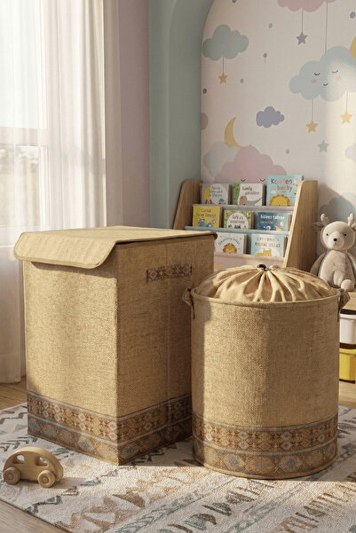 homyjr's Homyjr’S 2-Piece Storage Set (Large Box with Lid + Drawstring Mesh B...