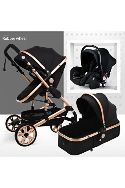 Ominii Luxurious 3-in-1 High Landscape Multi-Functional Baby Stroller with Re...