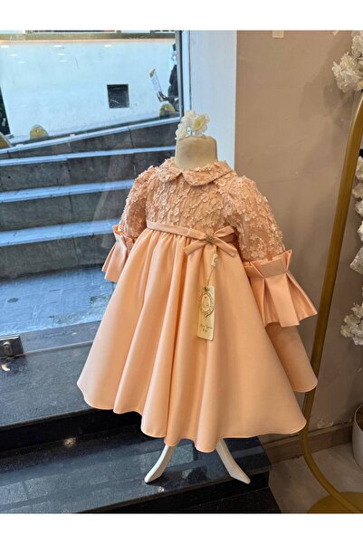 Miss Lorin Kids Детска рокля с камъни и бебешка яка