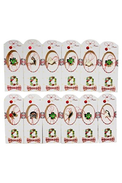 OEM Set 12 Martisoare Brose Diverse Modele – Cadou Traditional de 1 Martie