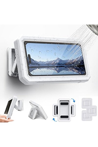 Arabest Shower Phone Holder Waterproof, Multi-Angle Adjustable Wall Mounted P...