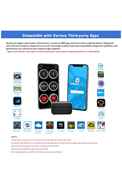 Veepeak monoFe OBDCheck Plus Bluetooth OBD 2 Araç Tanı Cihazı