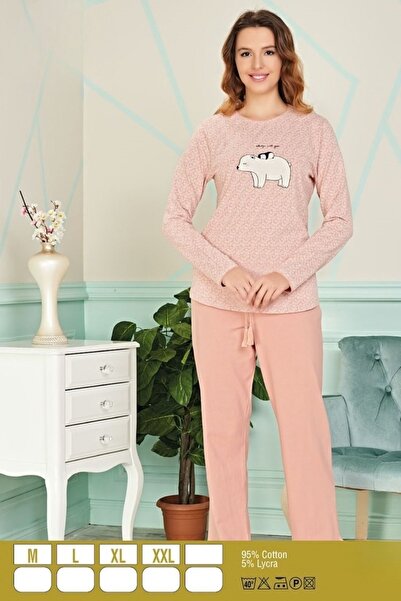 Cotpark Γυναικείο Σετ Πιτζάμες Μακρυμάνικο από Βαμβακερό Λύκρα 14266
