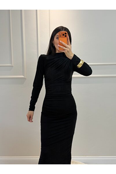 Butik Büzgü Detay Elbise