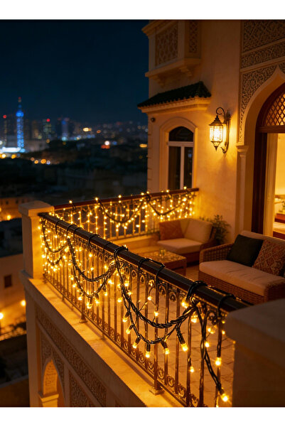 Pomefar 15m Ramadan Lights, 150 LED Warm White String, Indoor & Outdoor Ramad...