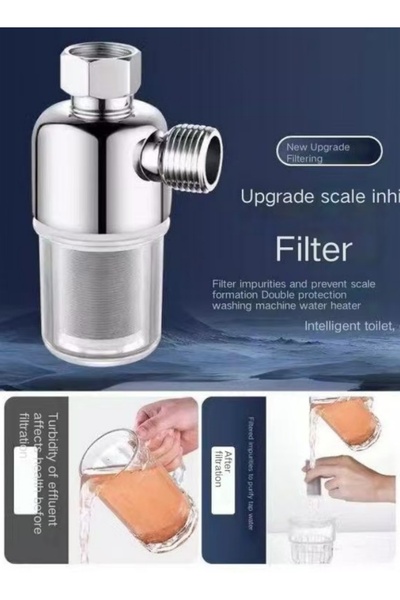 None Washing Machine Water Filter Stainless Steel Mesh Inline Scale Inhibitor...