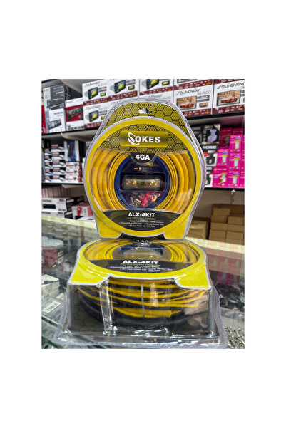 OKES TKN 8GA PROFESYONEL SERİ KALİTELİ OTO AMFİ KABLO SETİ 4-KIT