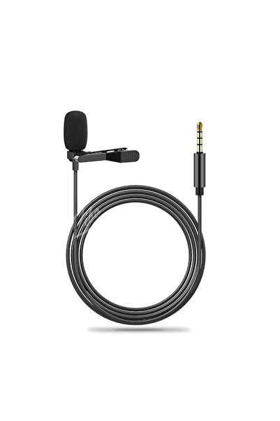 zibo Yaka Mikrofonu 1,5 Metre Kablolu | Telefon ve Kamera Uyumlu Klipsli Hari...