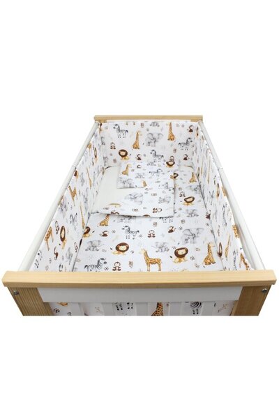 PRICHINDEL Set de lenjerie de pat cu 5 piese, Prichindel, bumbac, girafă, 120...