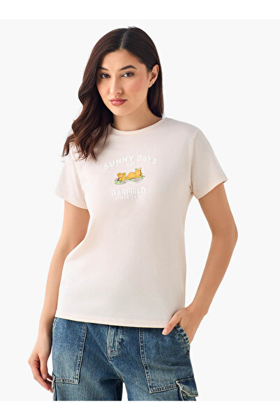 SP Characters Cotton T-shirt with Garfield Print