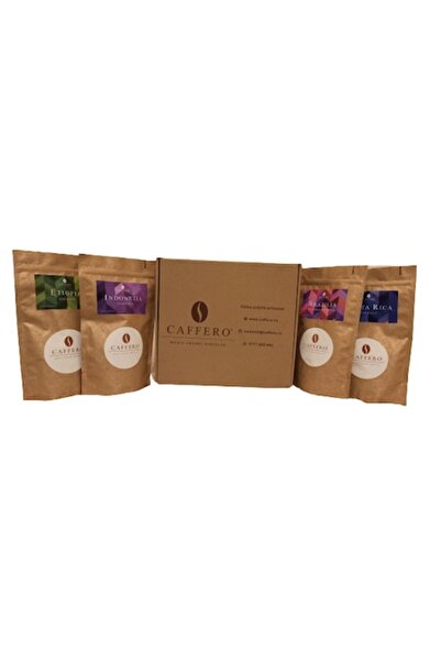 CAFFERO Gift Set 4 Bags Coffee Beans, CAFFERO, with caffeine, 1000 g