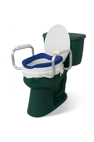 Linomag Suport WC cu capac și mânere, Linomag®, înălțime 10 cm, inel PU moale...