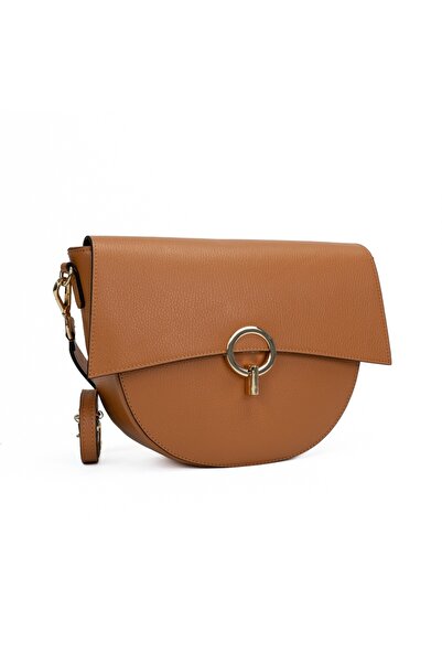 Posete Fagaras Christine Leather Purse - Camel, Casual Bag Made of Genuine Le...