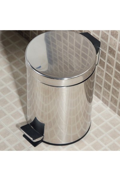 HTH Stainless Steel Foot Pedal Trash Can with Lid 3L