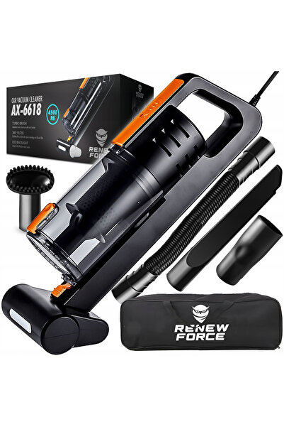 Renew Force Aspirator auto cu tehnologie ciclonică, perie turbo cu LED, filtr...