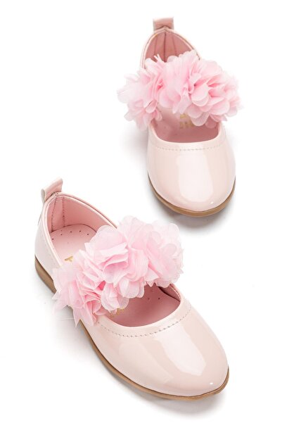 SHR Kids Kız Bebek-Çocuk Fiyonklu Babet Ayakkabı