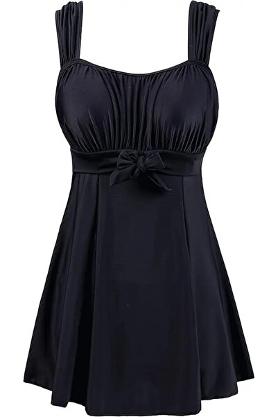 Wantdo Women's Swimsuit, One-Piece, Tummy Control, Black, Size 52-54