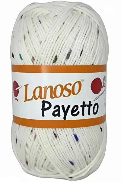 Lanoso Payetto Fantazi Pullu El Örgü İpi - Ekru