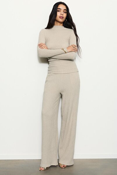 Pull & Bear Bambula geniş paça pantolon