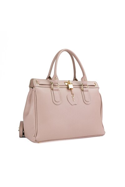 Posete Fagaras Angie Leather Purse - Pink - Powder, Genuine Leather Office Ba...