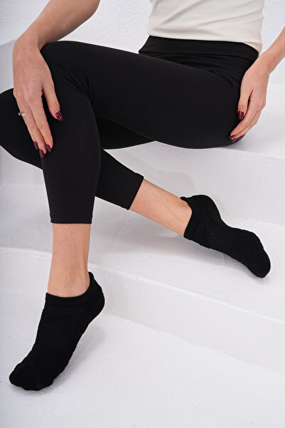 The huez 2 Pairs of Towel Booties Women's Socks, Breathable Cotton Soft Socks...