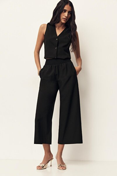 Pull & Bear Lastik belli dökümlü pantolon