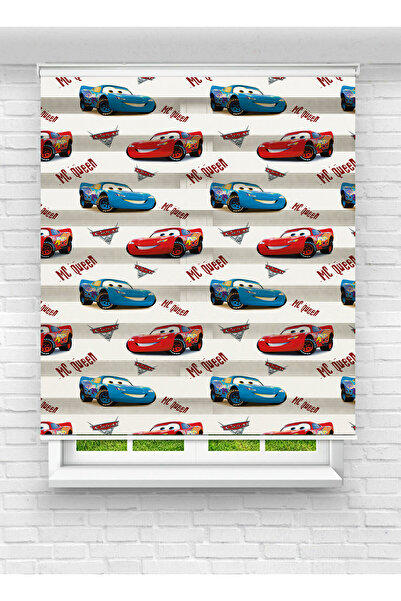 Enzo Home Zebra Stor Perde Araba Desenli | Çocuk Odası İçin