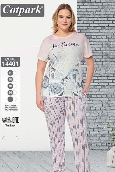 Cotpark Women's Large Size Soft Textured Comfortable Fit Cotton Viscose Fabri...