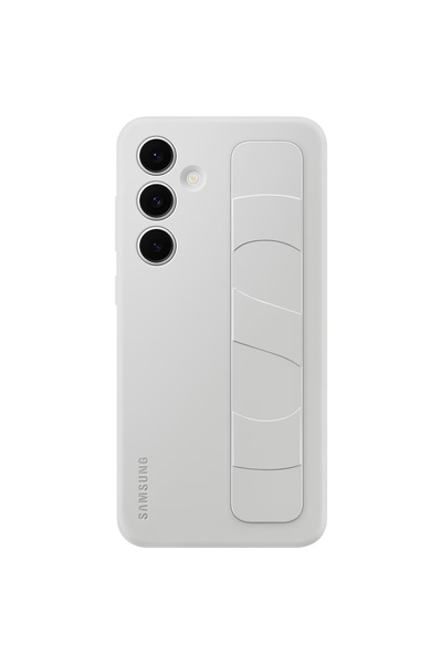 Samsung Πίσω κάλυμμα με λαβή στήριξης, σιλικόνης, γκρι (Galaxy S 24 FE)