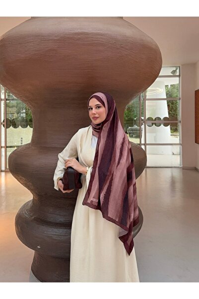 Mira İpek Desenli Bambu Kraş Şal Tok Duran Kadın Şal