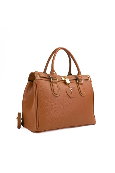 Posete Fagaras Angie Leather Purse - Cognac, Genuine Leather Office Bag, Hand...