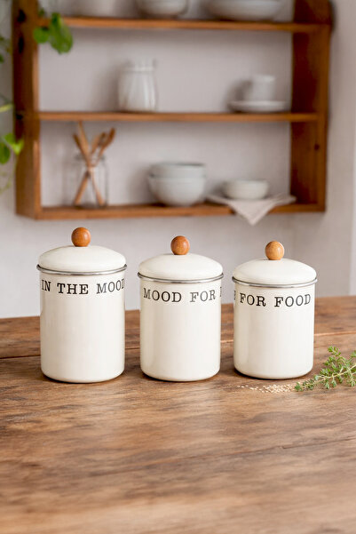 Kitchen Life Set de borcane emailate cu capac vidat Mien, 3 piese, pentru cea...