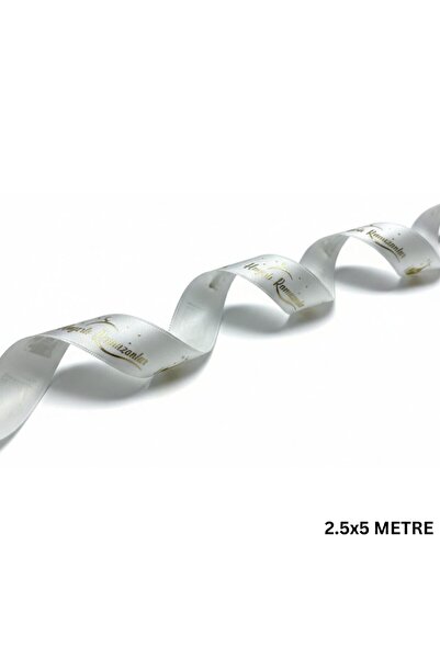 roco paper Hayırlı Ramazanlar Yazılı Hediye Paketleme Kurdelesi, Altın Varak ...