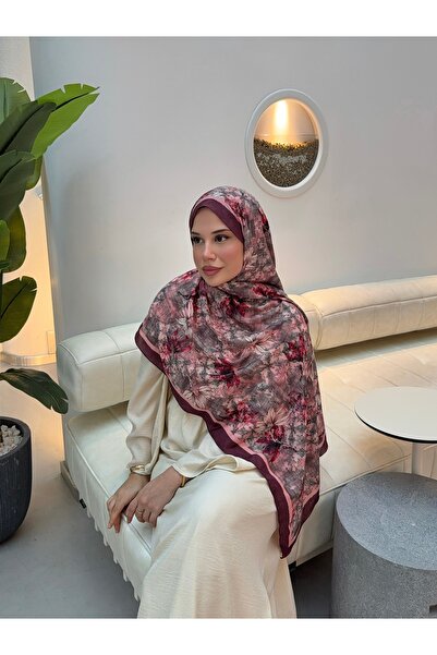 Mira İpek Desenli Bambu Kraş Şal Tok Duran Kadın Şal