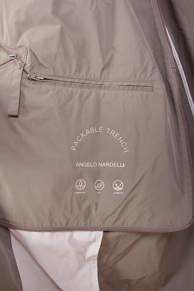 Angelo Nardelli Trench Barbati Impermeabil, Usor si Pliabil Kaki